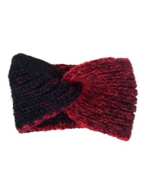 *Twist Headband D&Y Red Black Color Block